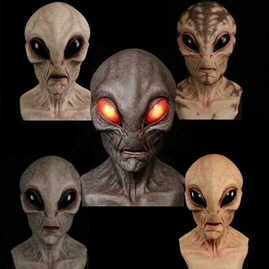 50% OFF | GalactiGrin™ | Halloween Alien Costume Mask