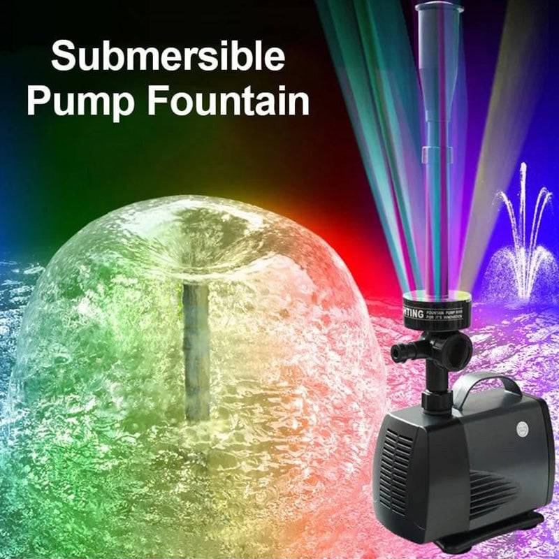 6-LED Color-Changing Garden Fountain Pump