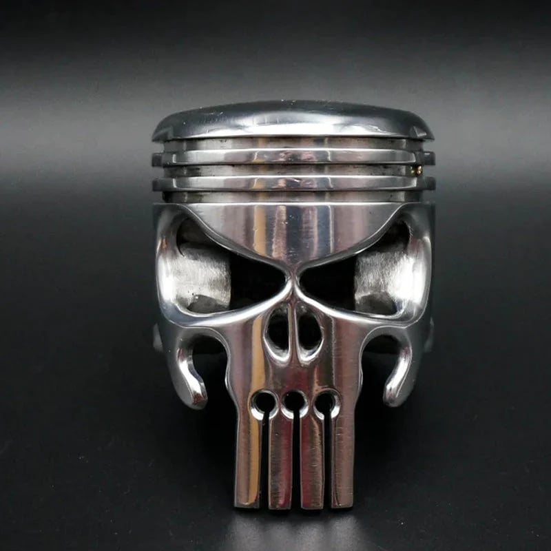 GrimTorque™ - Piston Skull Keychain