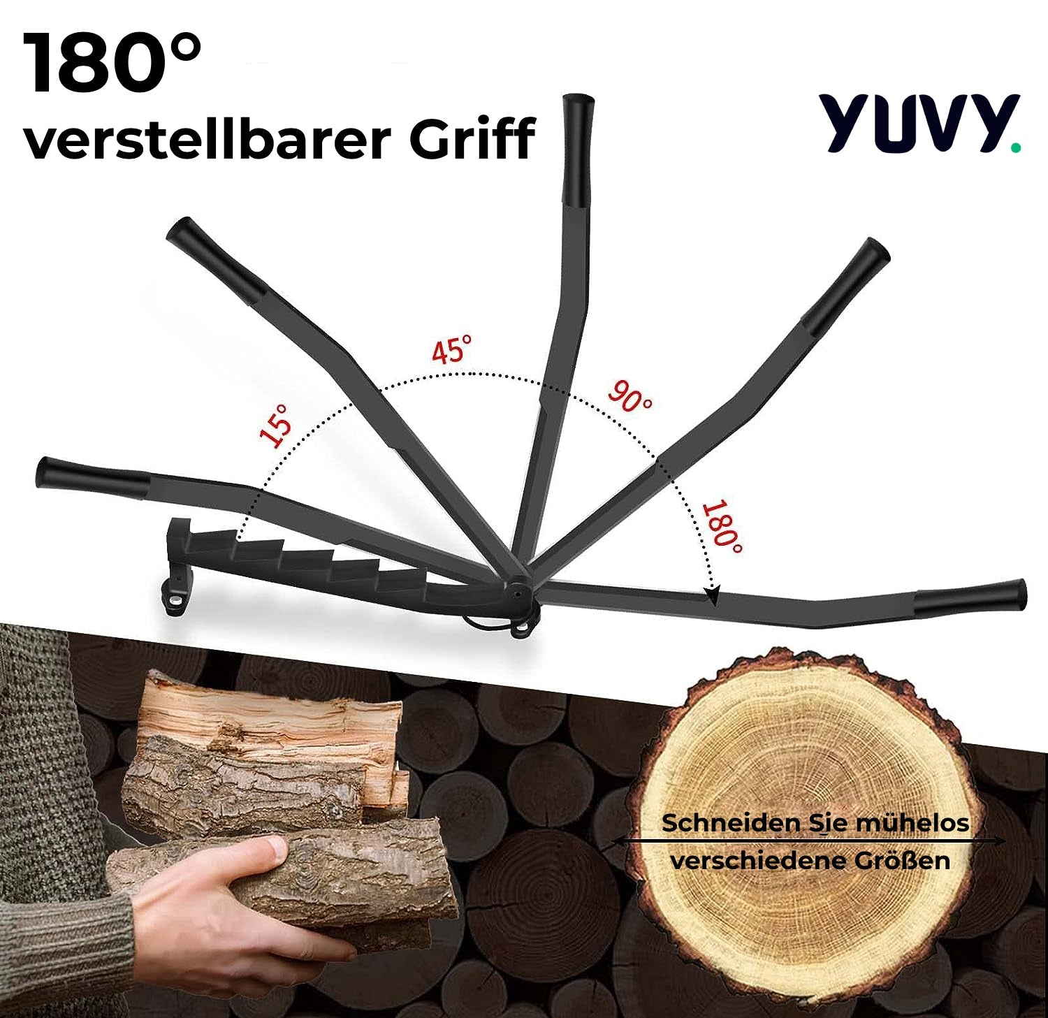 LogMaster™ - Wall-mounted wood splitter