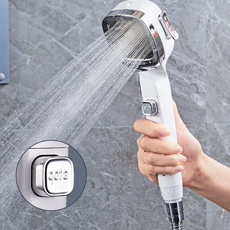 50% OFF | LuxeJet™ | High-Pressure Handheld Shower Head with Pause Switch and Hose