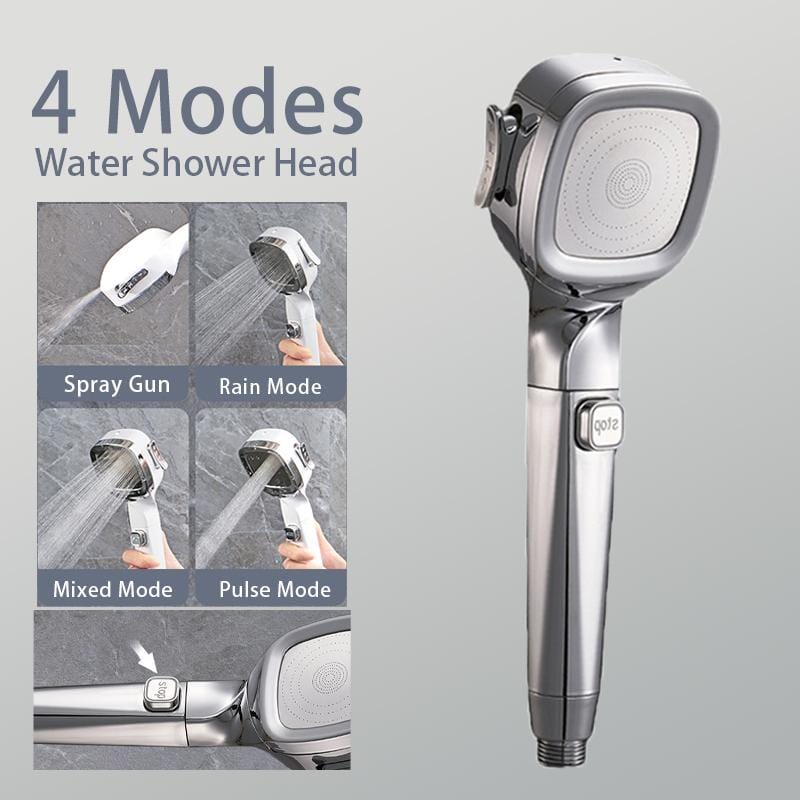 50% OFF | LuxeJet™ | High-Pressure Handheld Shower Head with Pause Switch and Hose