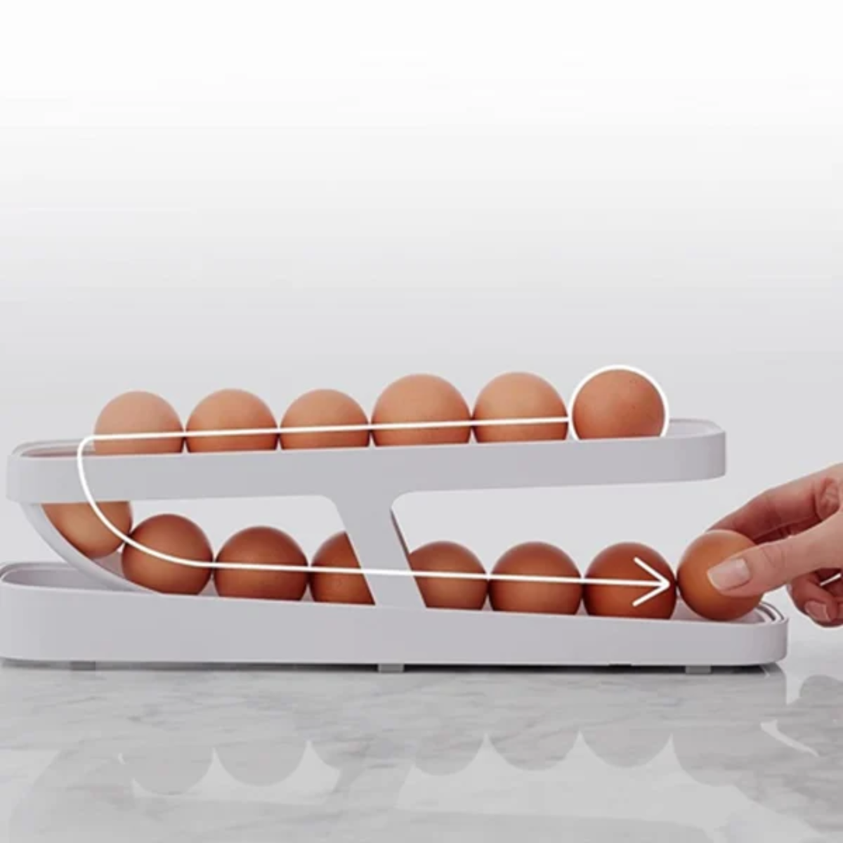 Elegant egg holder for compact and practical storage