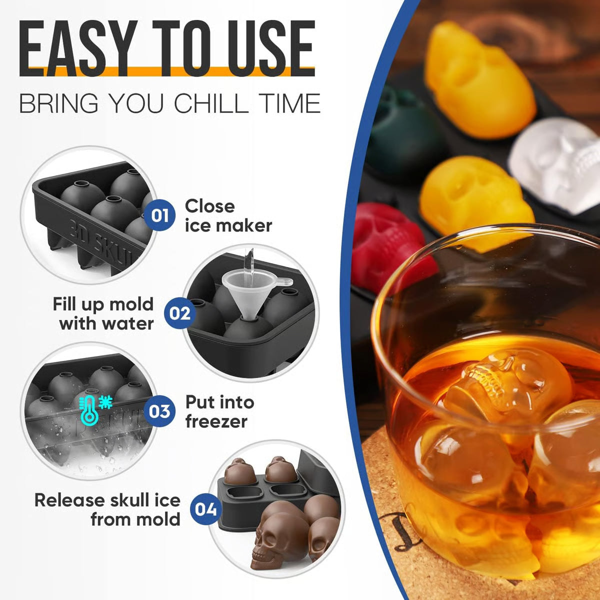 BrewBones™ – Create Realistic 3D Skull Ice & Treats with Spooky