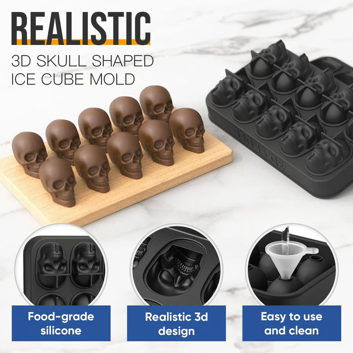 BrewBones™ – Create Realistic 3D Skull Ice & Treats with Spooky
