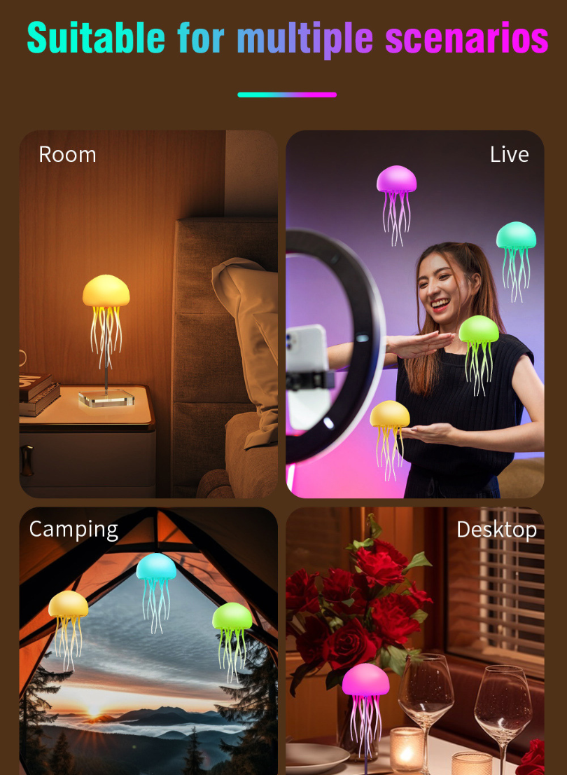 JellyFish LED lamp - Relaxation & light at the touch of a button