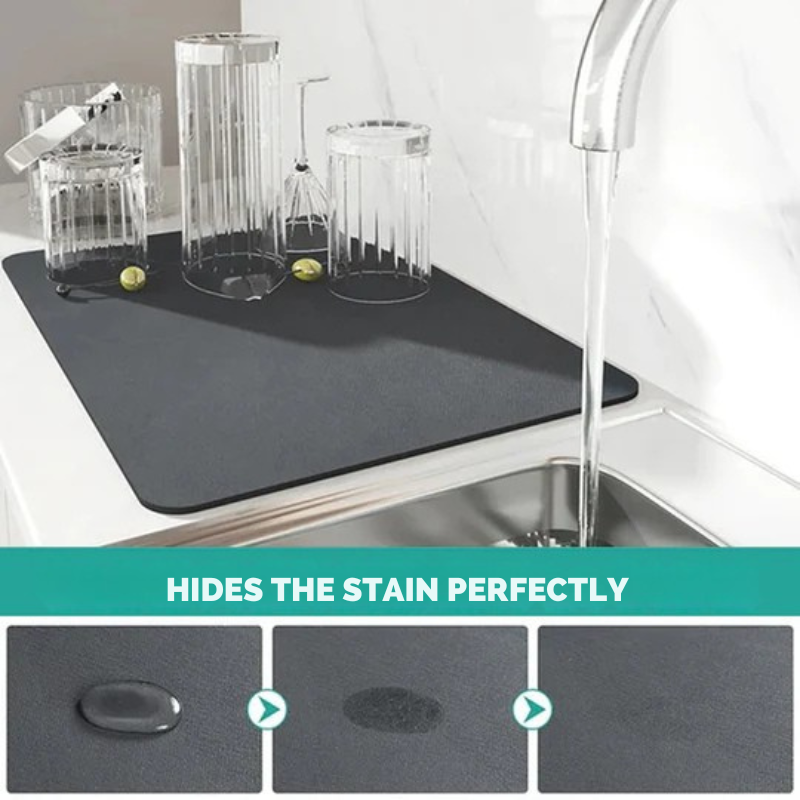 Super Absorbent Drainage Mat: Clean and Dry Kitchen