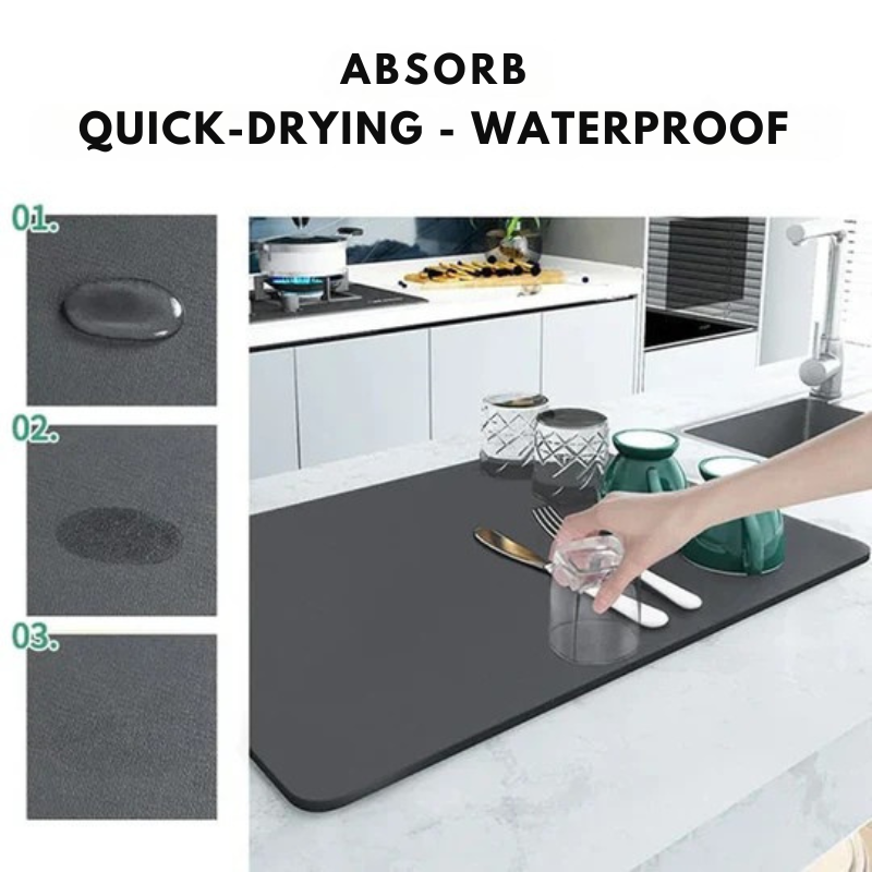 Super Absorbent Drainage Mat: Clean and Dry Kitchen