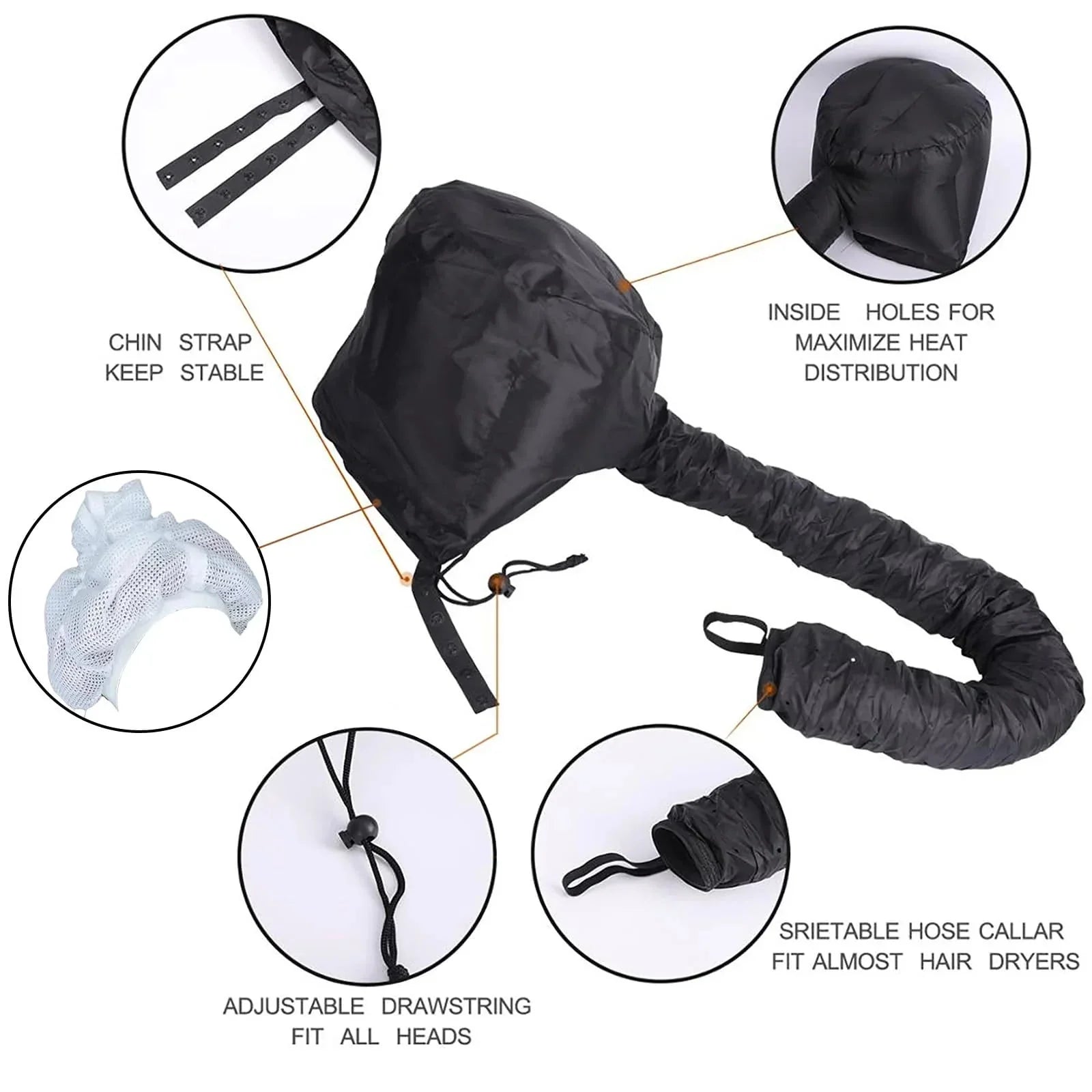 CurlCocoon™ - Bonnet Dryer Cap