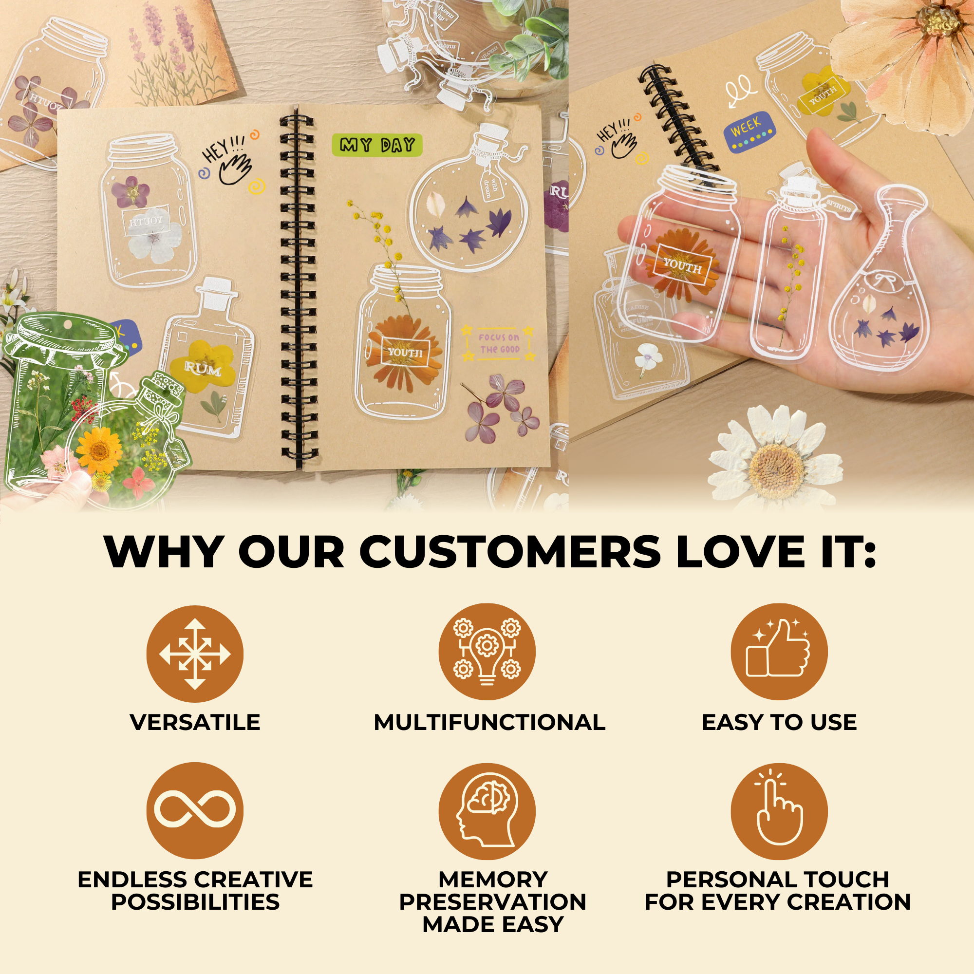 BlossomTabs™ | Create Beautiful and Personalized Transparent Bookmarks (80 PCS)