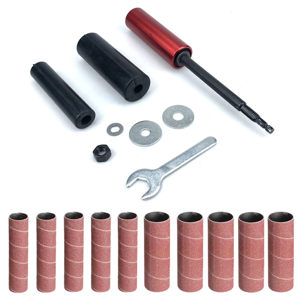 DrillShape™ | Multi-surface Spindle Sander | 10 sanding sheets.