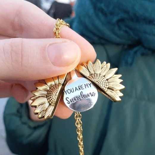 Sunflower Necklace – “You Are My Sunshine”  With Gift Box