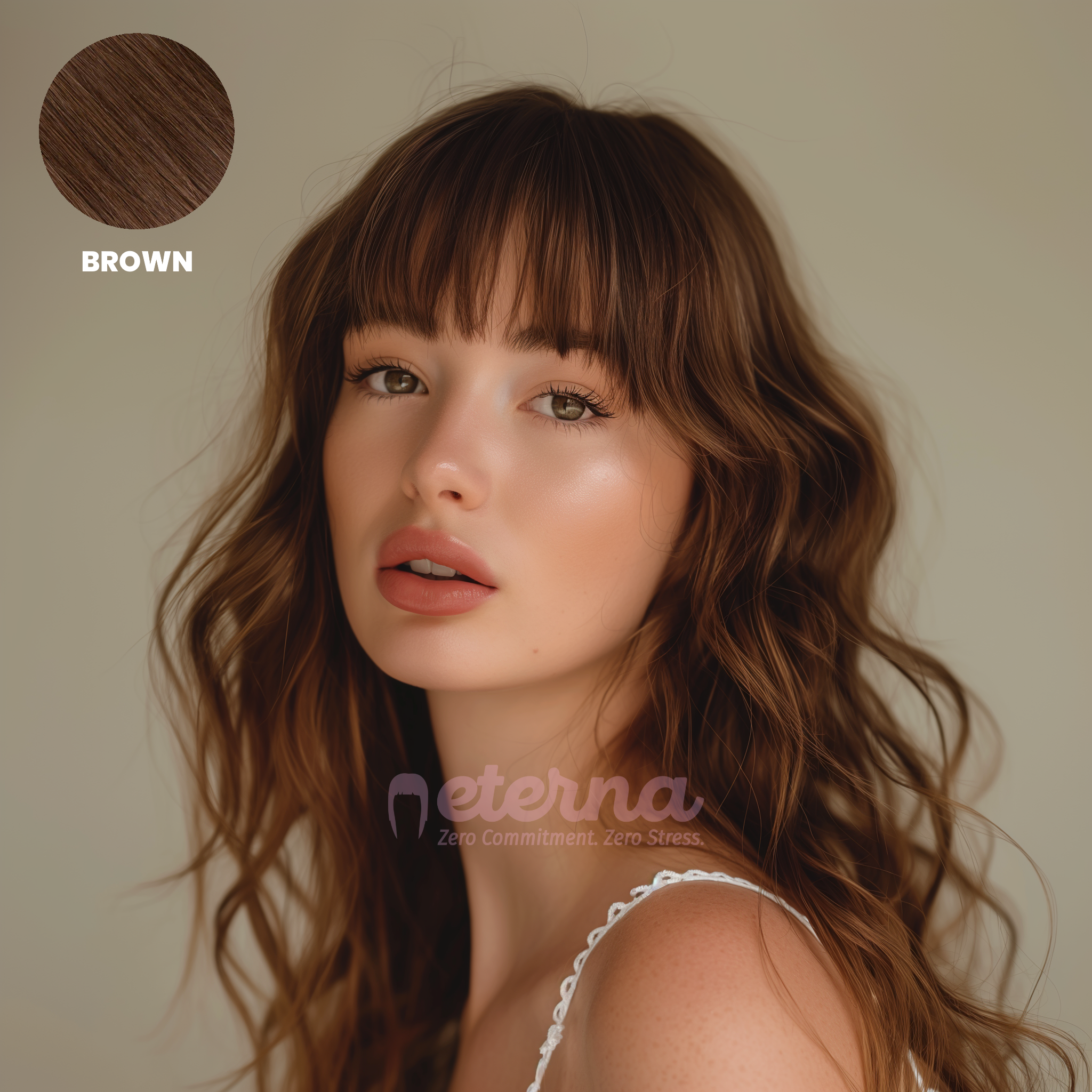 Eterna Clip-On Bangs (100% Real Hair)