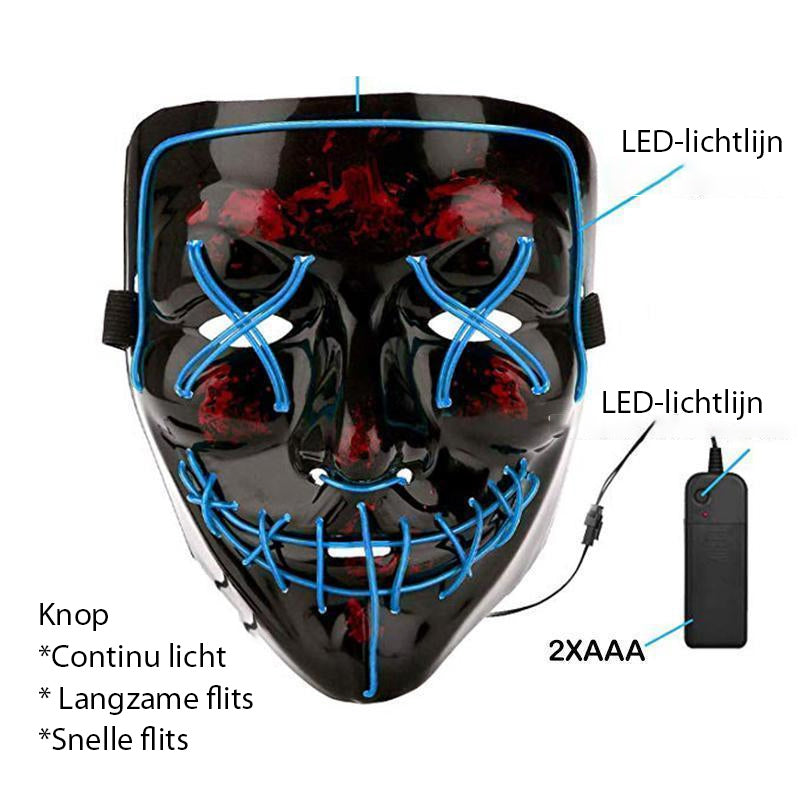 50% OFF | GlowGrin™ | Halloween - LED Luminous Mask