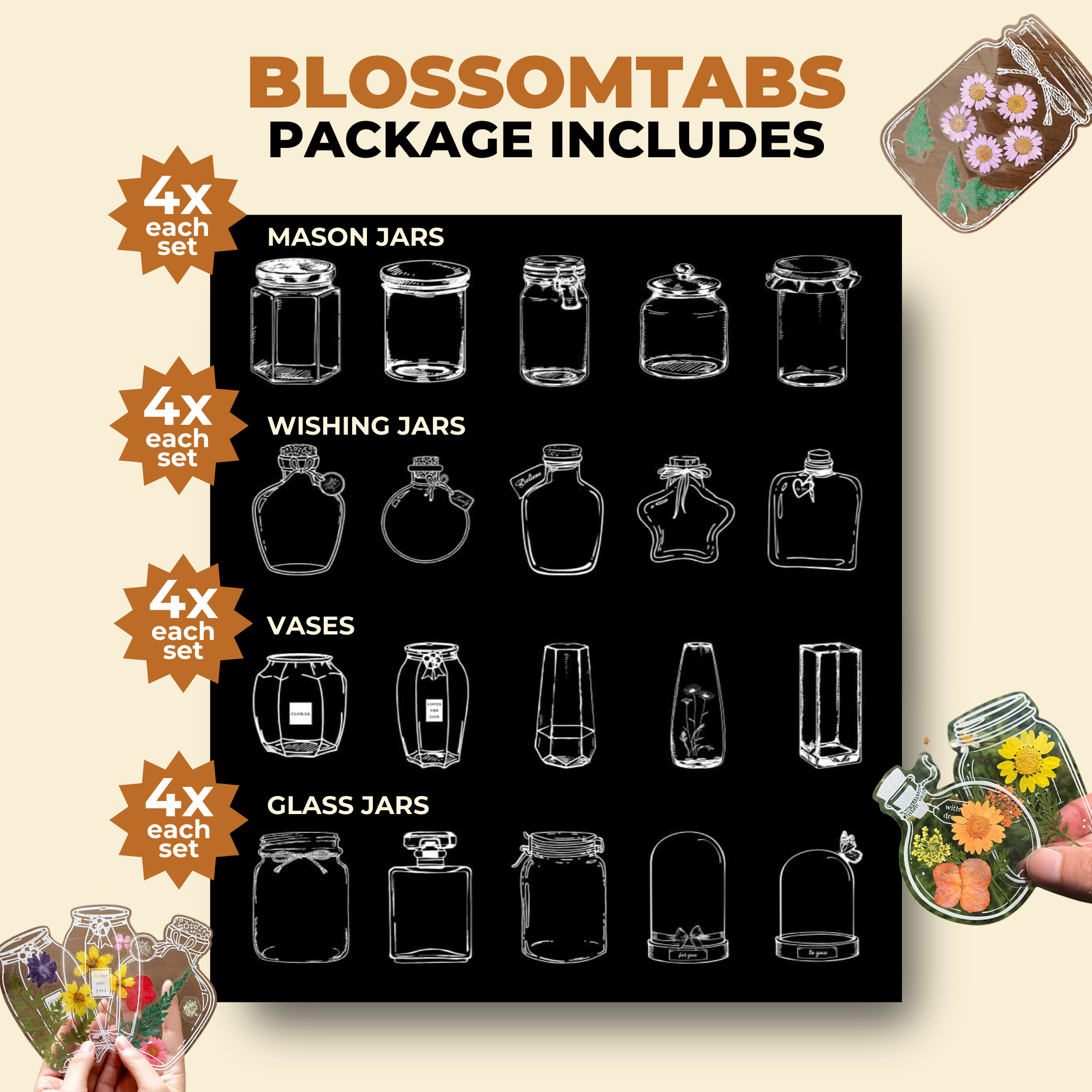 BlossomTabs™ | Create Beautiful and Personalized Transparent Bookmarks (80 PCS)
