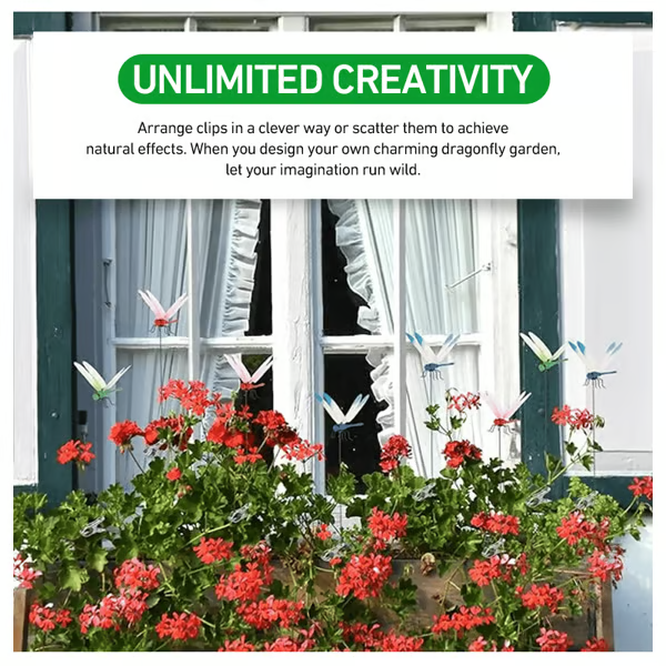 FlyAwayWings – 3D Dragonfly Garden Clip for Natural Bug Control