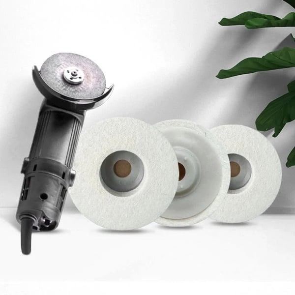 Wool polishing disc for a mirror finish (x3)