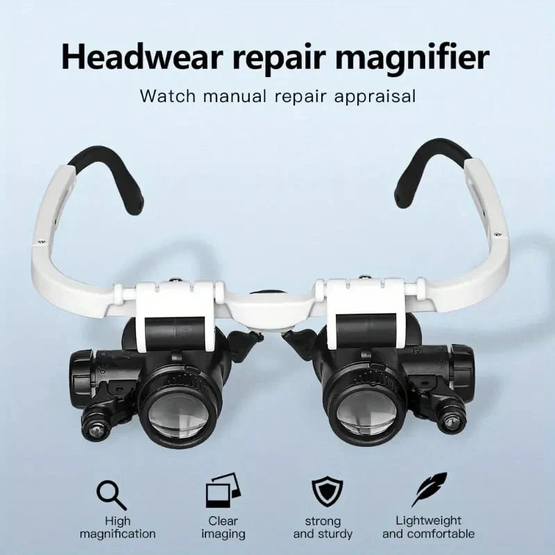 OptiWear™ -  Adjustable Headband Magnifying Glass
