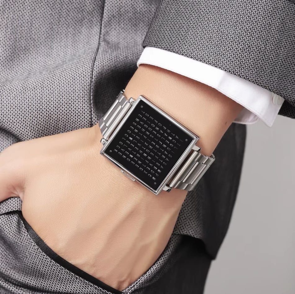LexoTime™ - Modern Text-display Wristwatch