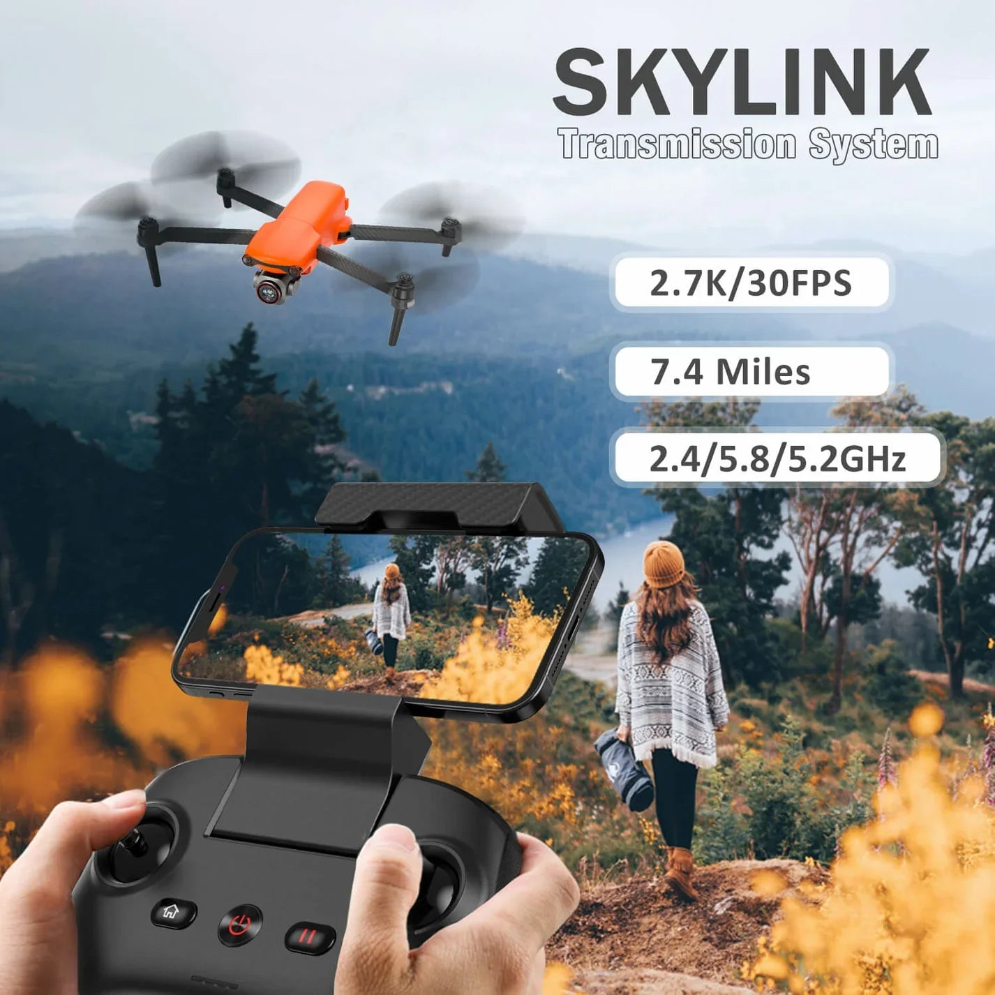 FalconX – Professional 4K Drone with Obstacle Avoidance