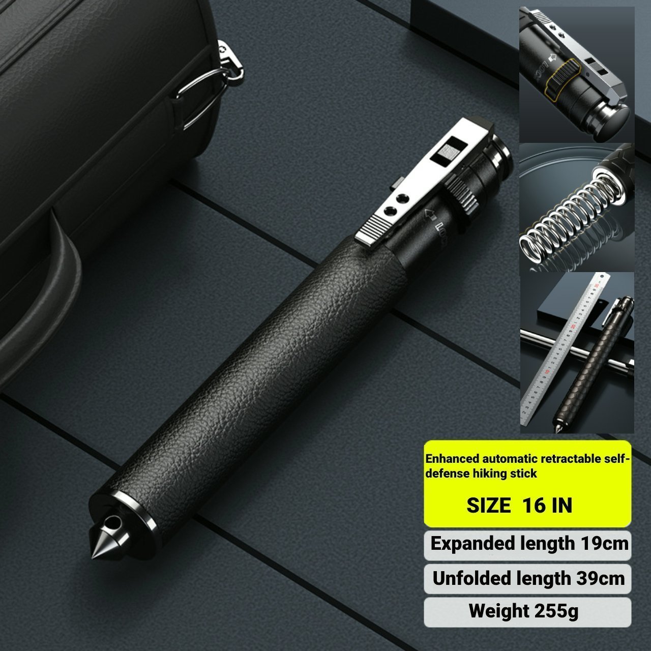 SafeStride™ - Retractable Self-Defense Hiking Stick