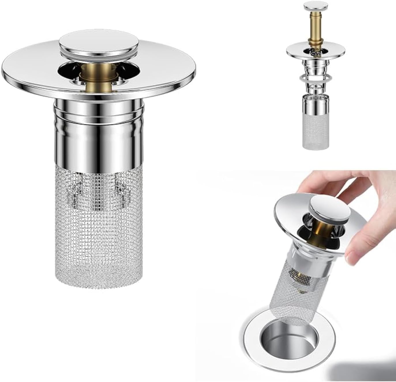 (1+1 Free) FlowBlocker – Heavy Duty Steel Drain Strainer