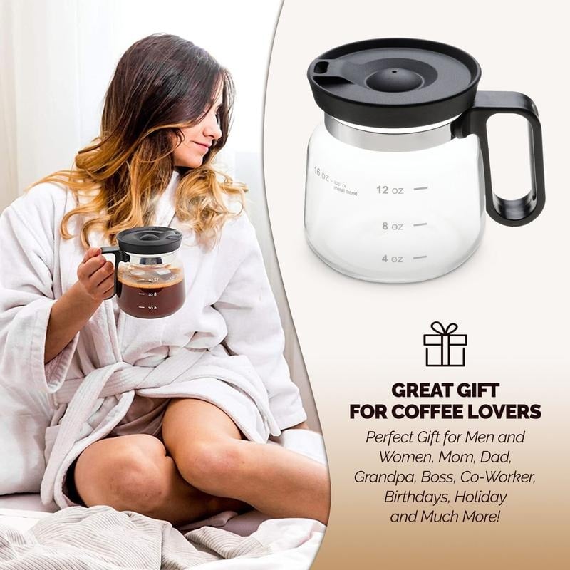 BrewVista™ - Clear Glass Coffee Pot Mug