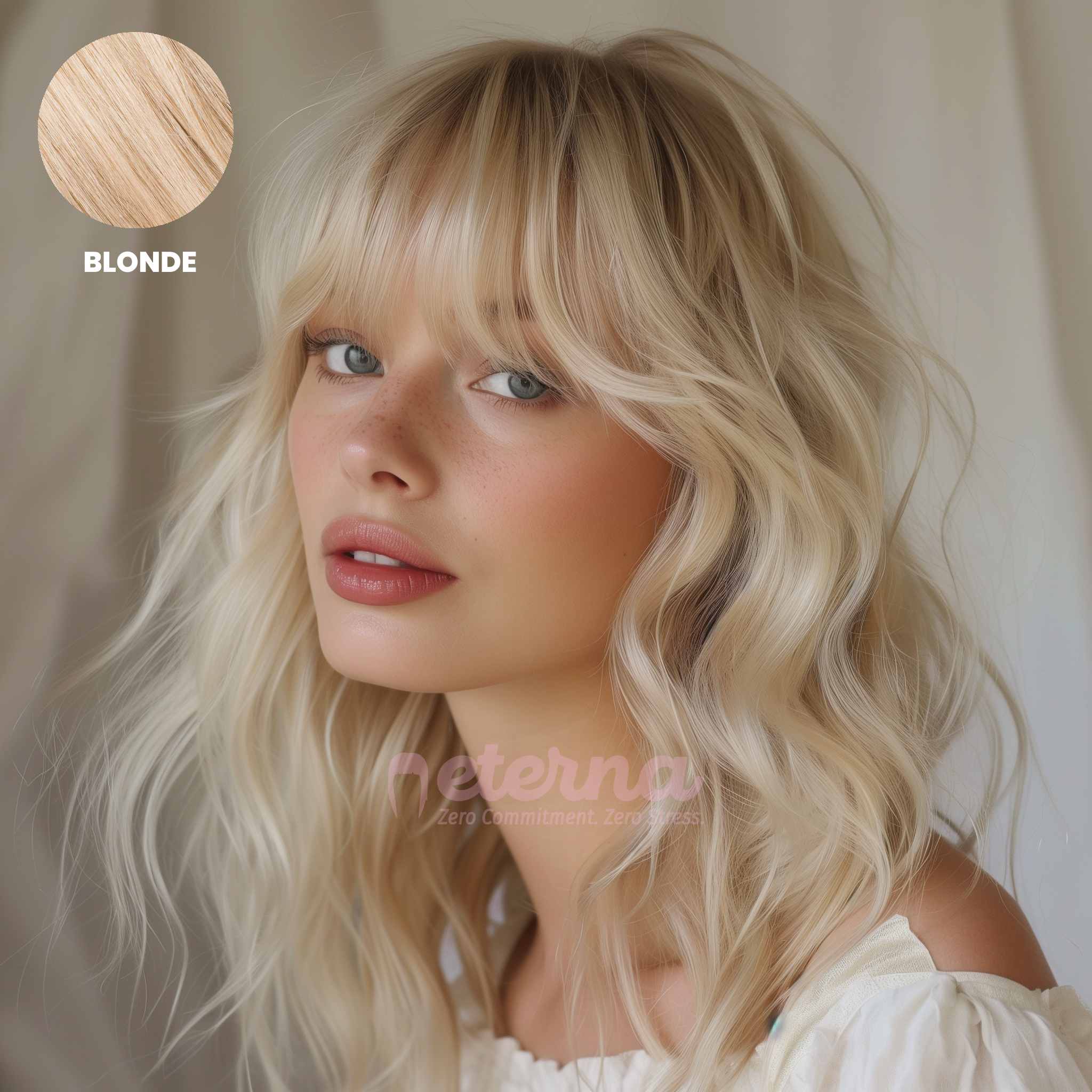 Eterna Clip-On Bangs (100% Real Hair)