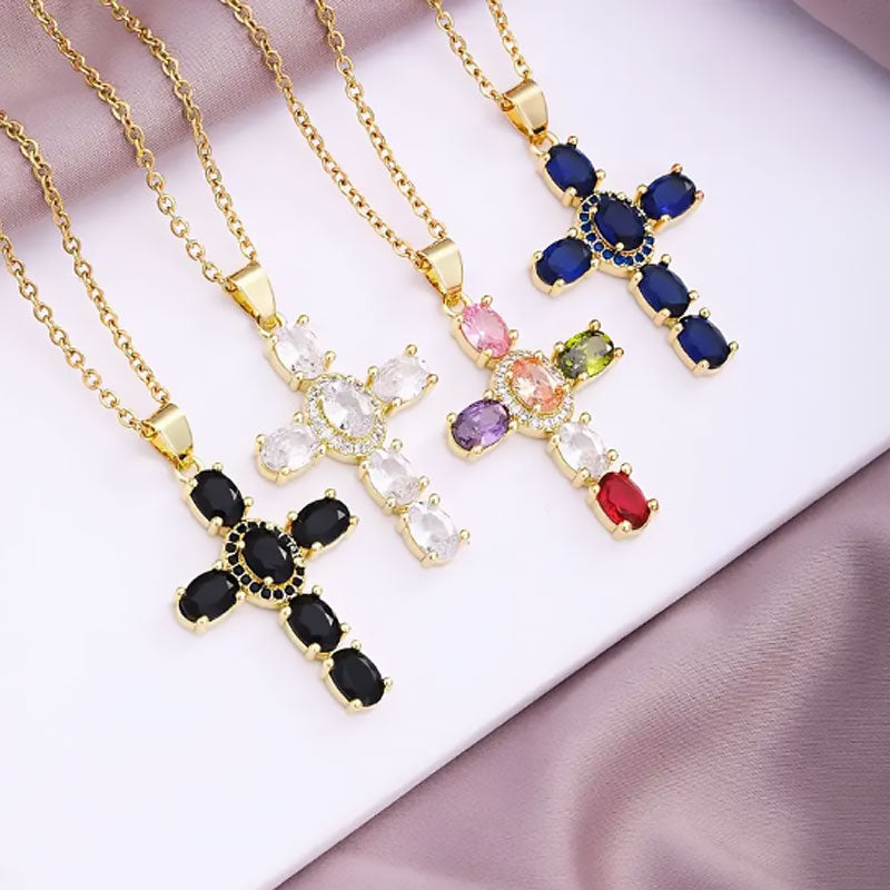 Solavée™ - Elegant Cross Necklace That Reflects Faith & Timeless Grace