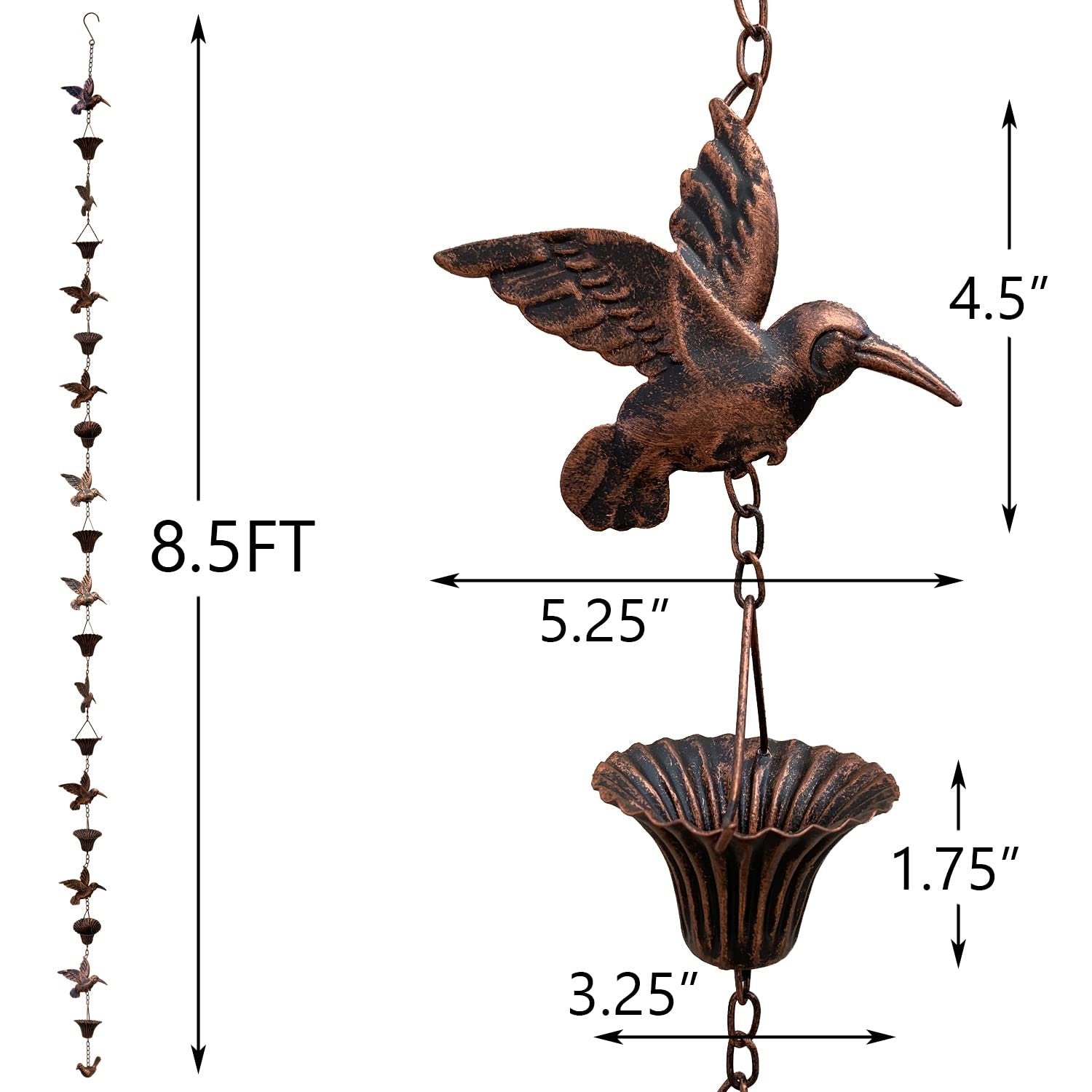 AquaSong™ - Hummingbird Rain Chain