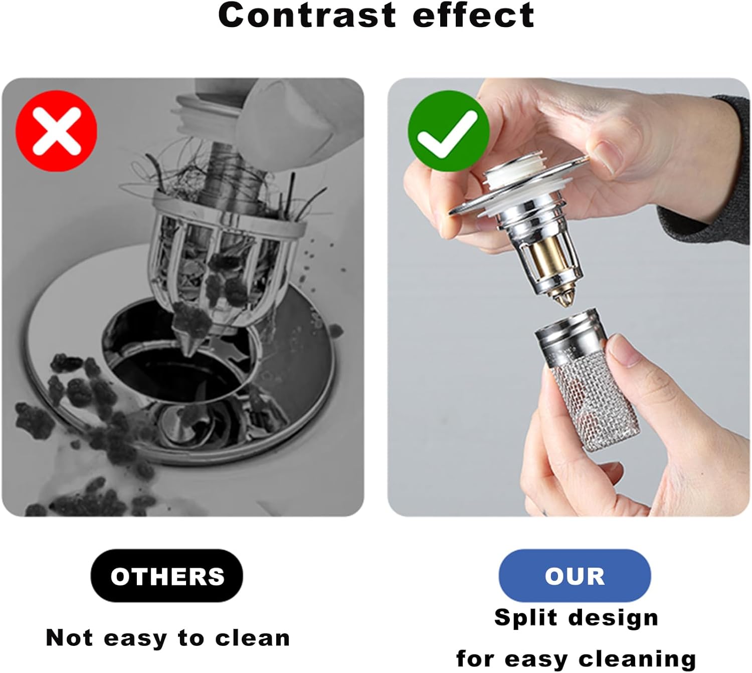 (1+1 Free) FlowBlocker – Heavy Duty Steel Drain Strainer