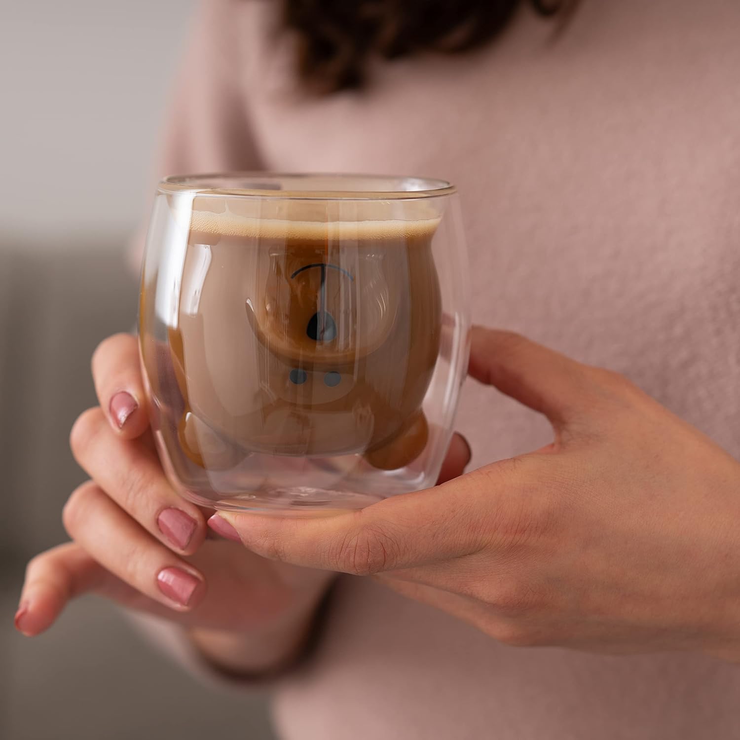 (1+1 FREE) | HugMug™ | Double Wall Bear Glass Mug