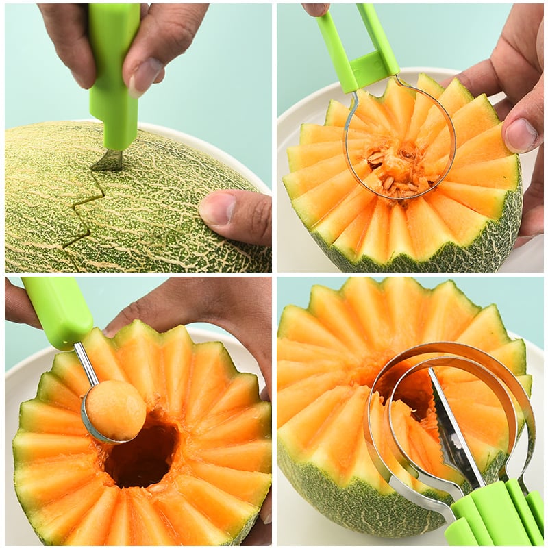 FruitCrafter™ | 3-in-1 Fruit Slicer | Portioning & Decorating