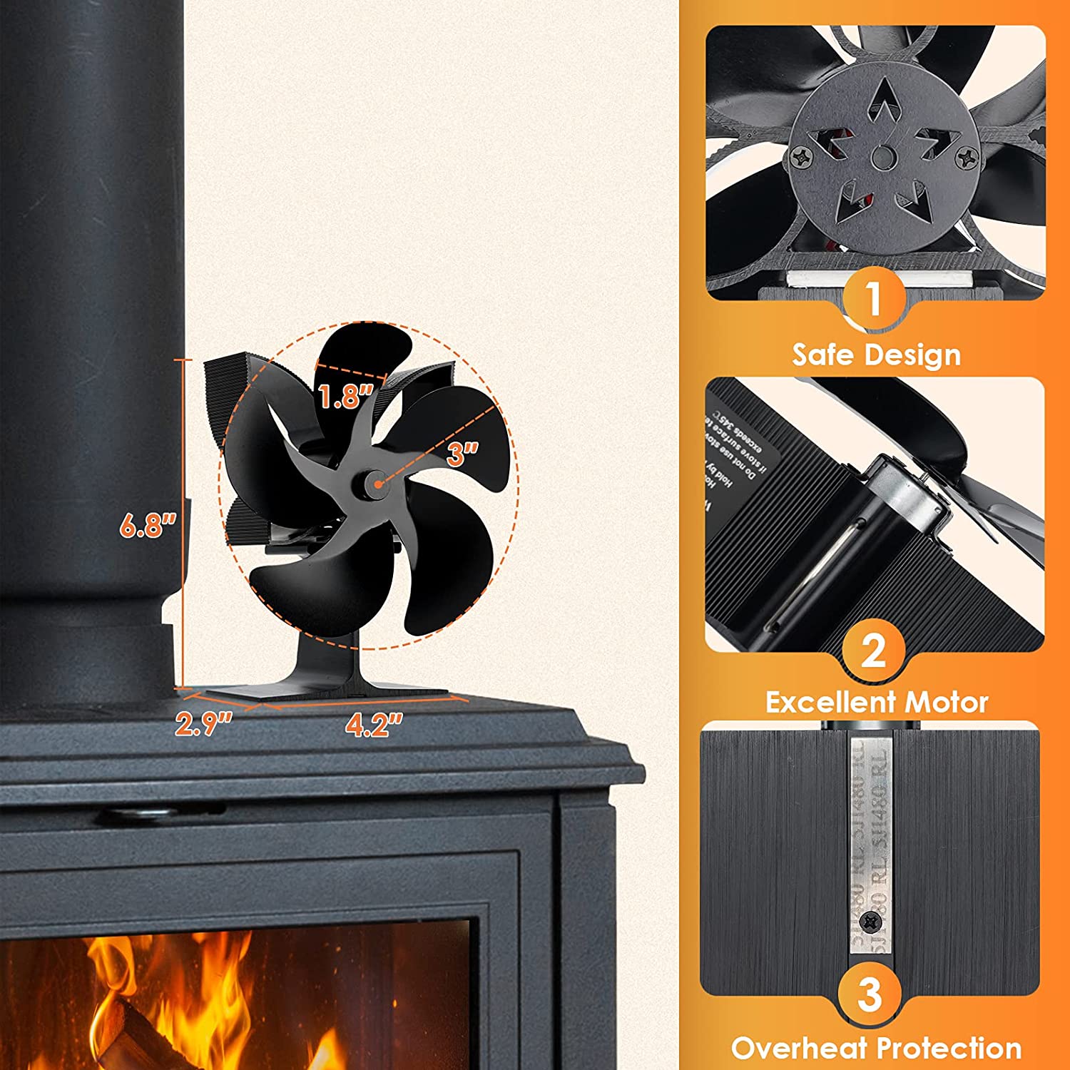 EcoFan™ - Heat-powered fan