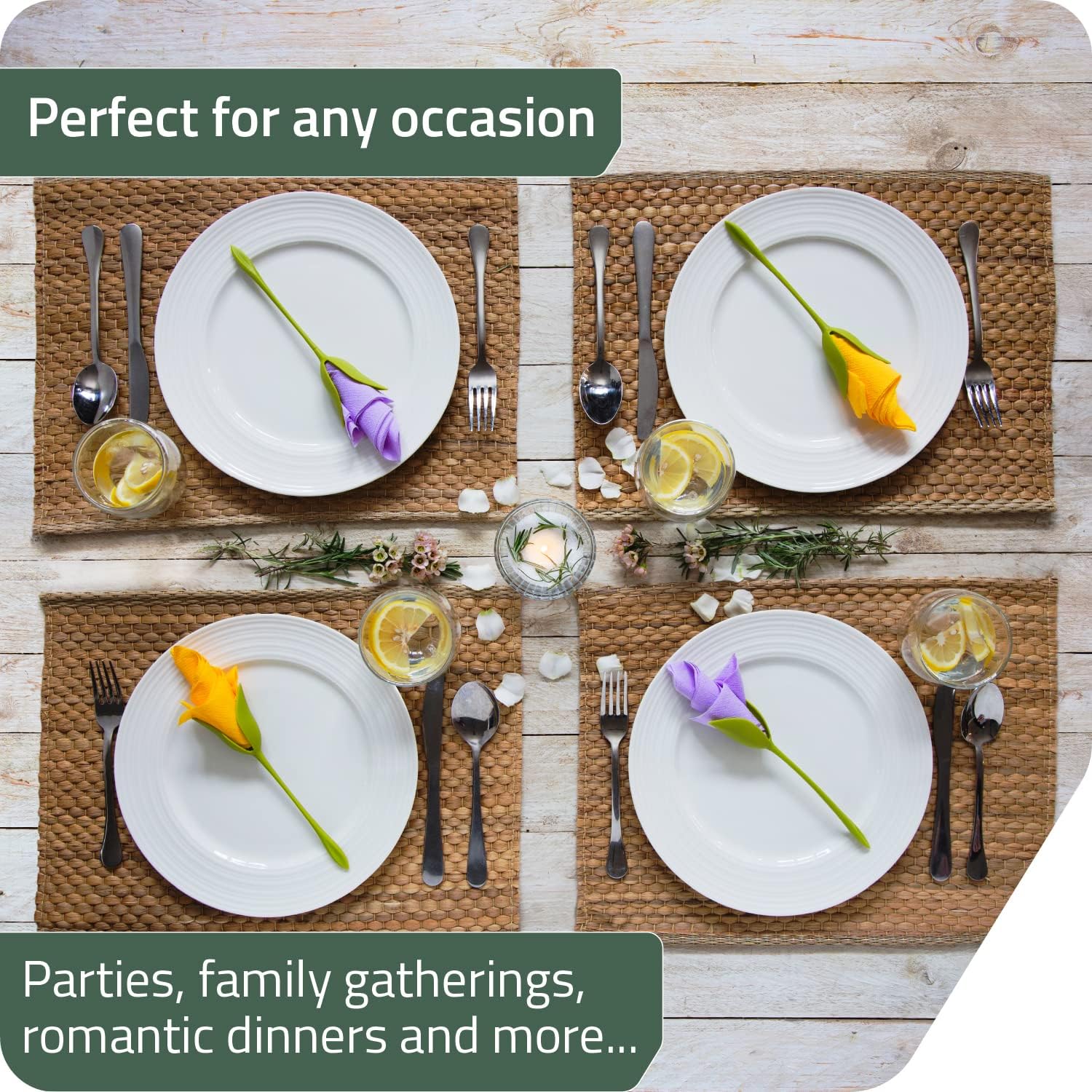 Florenza™ - Roll Napkins into Elegant Flowers