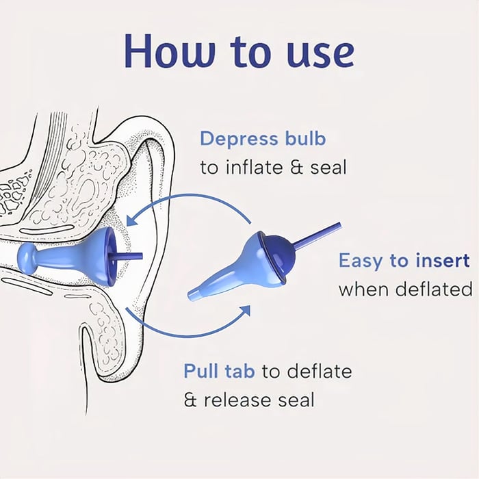 QuietSeal™ - Inflatable silicone earplugs
