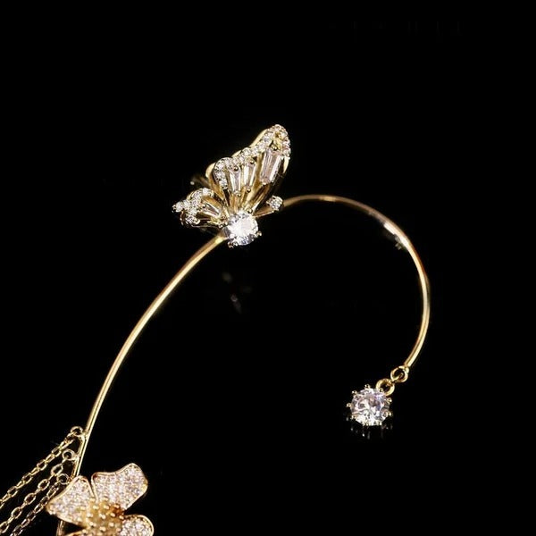 Aurelune™ — Butterfly & Flower Tassel Earrings