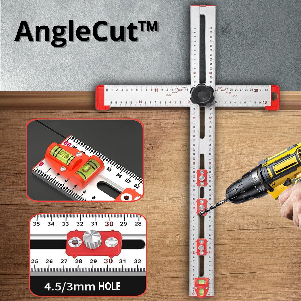 AngleCut™ - 3-in-1 High Precision Angle Ruler [Last Day Discount]