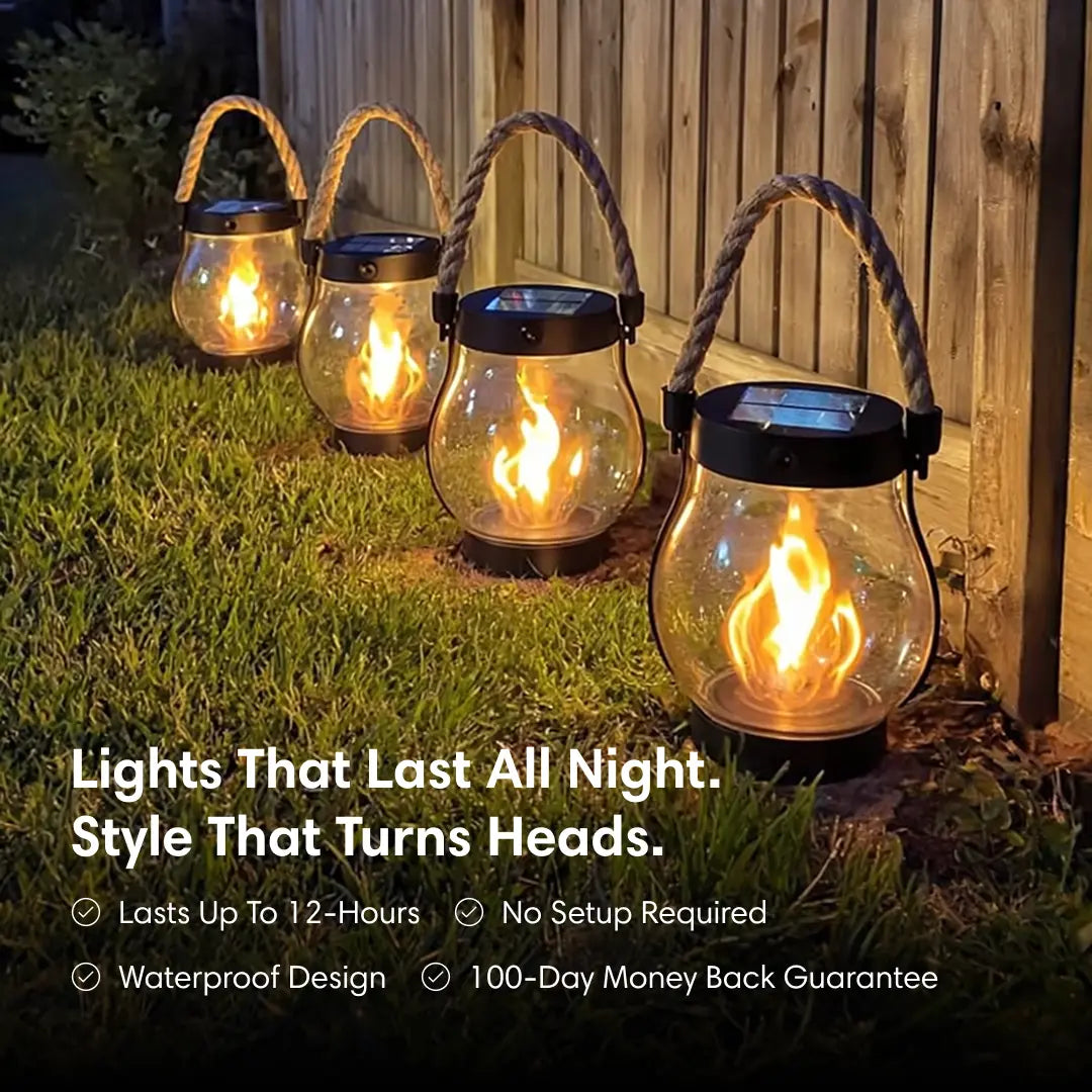 Lumora™ - Solar lantern with realistic flame effect