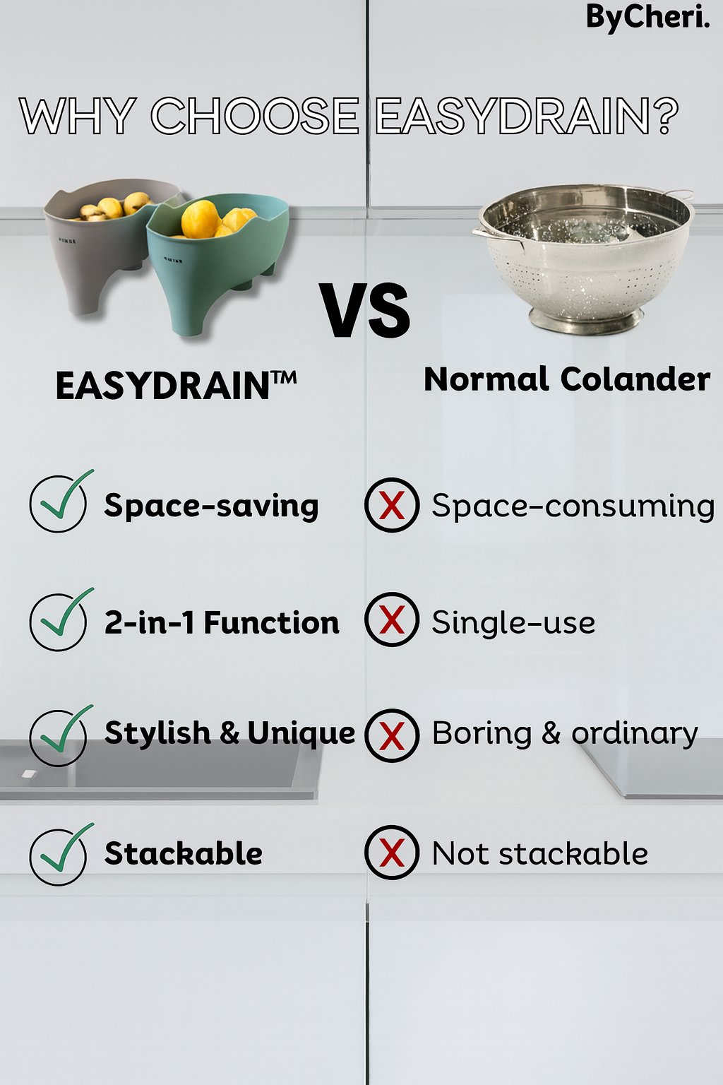 EasyDrain™ | Achieve a clean, Hygienic Kitchen!