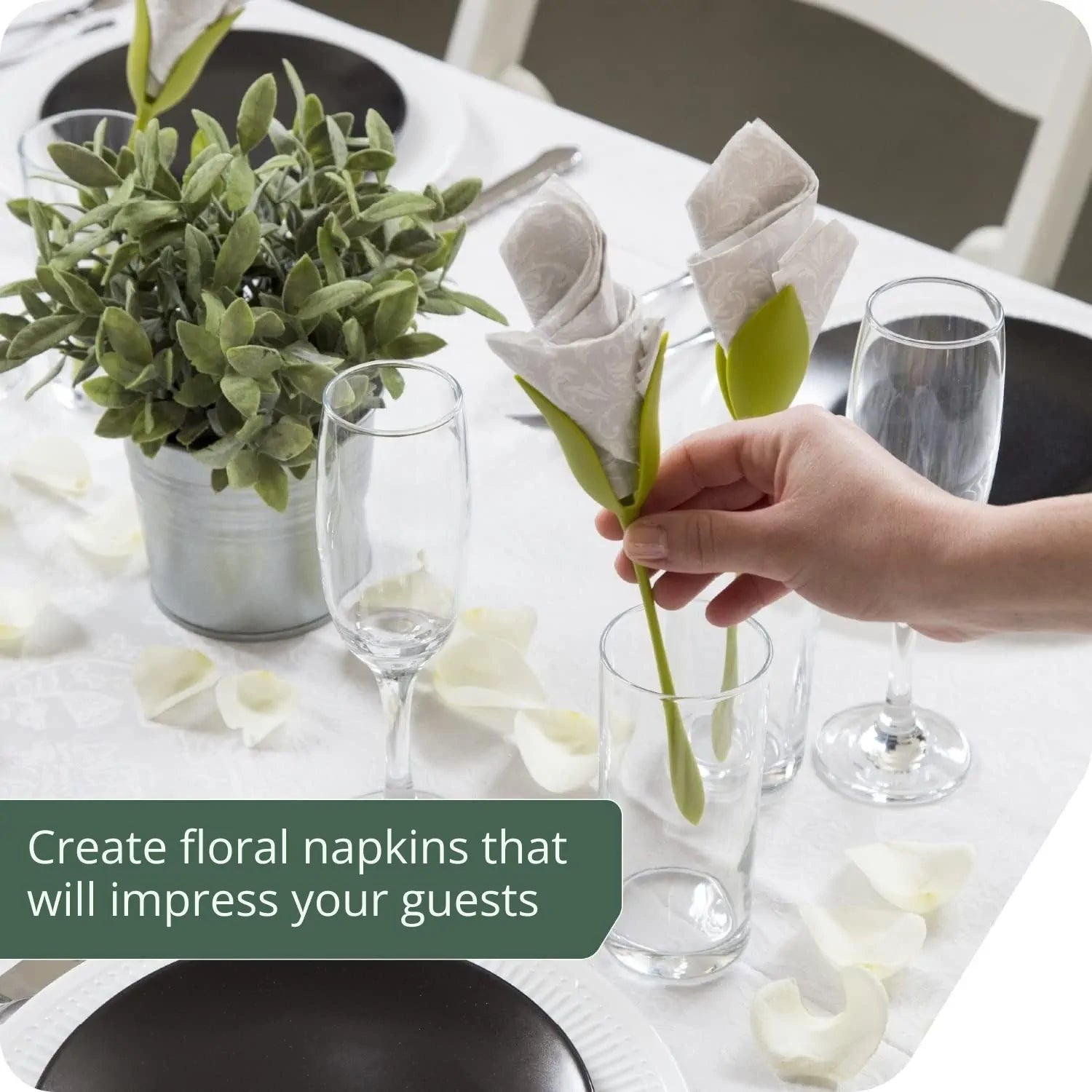 Florenza™ - Roll Napkins into Elegant Flowers