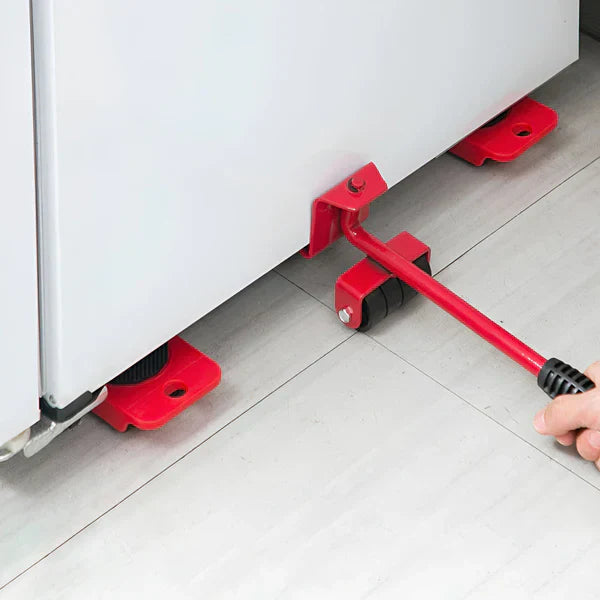 MoveEase™ – Heavy Lift & Slide Set (1x furniture lifter, 4x glides)