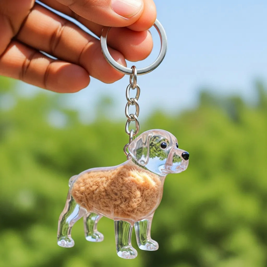 PawMemento – Dog Hair Keepsake Keychain Charm