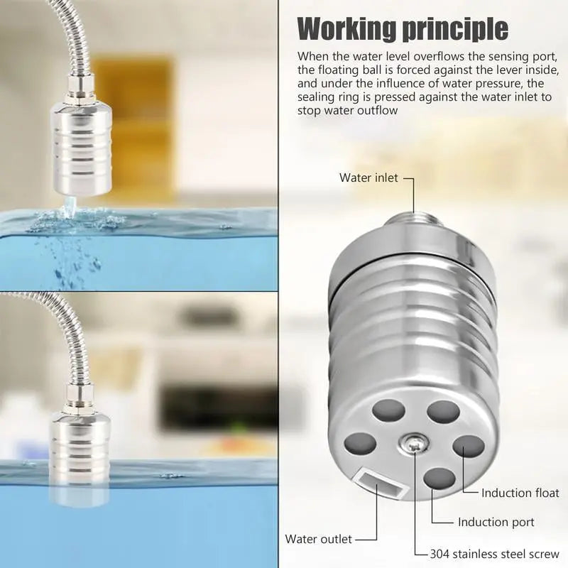 AquaReg™ | Mini Stainless Steel Float Valve | Automatic Water Level Control.