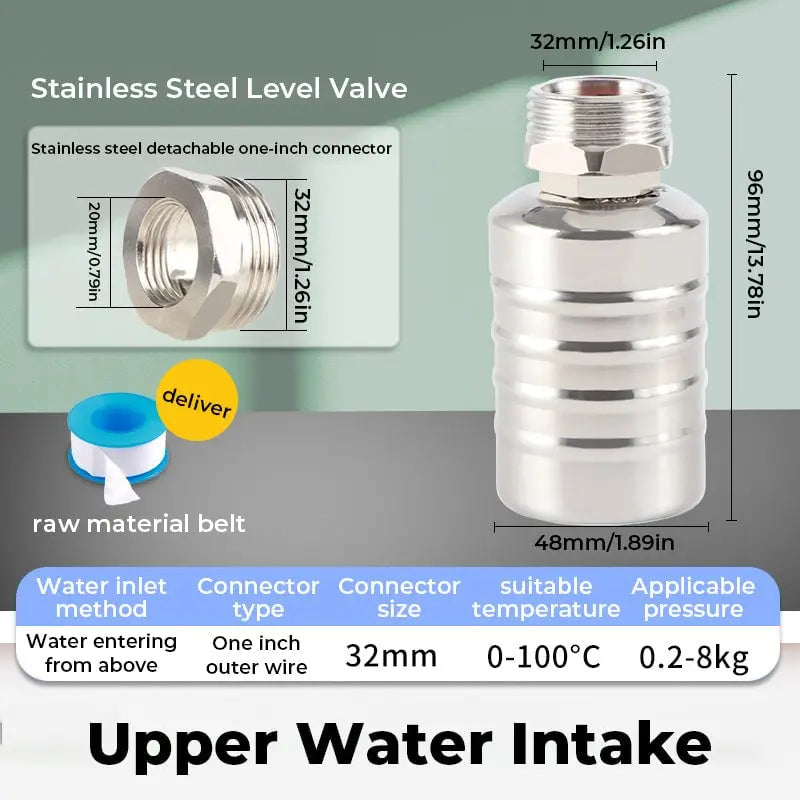 AquaReg™ | Mini Stainless Steel Float Valve | Automatic Water Level Control.