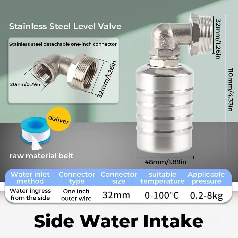 AquaReg™ | Mini Stainless Steel Float Valve | Automatic Water Level Control.