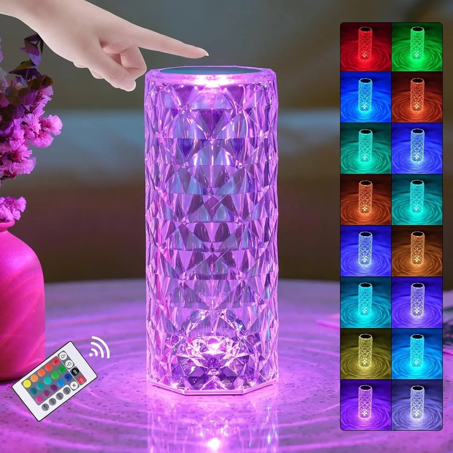 LumiRose™ - 3D crystal lamp with 16 colors