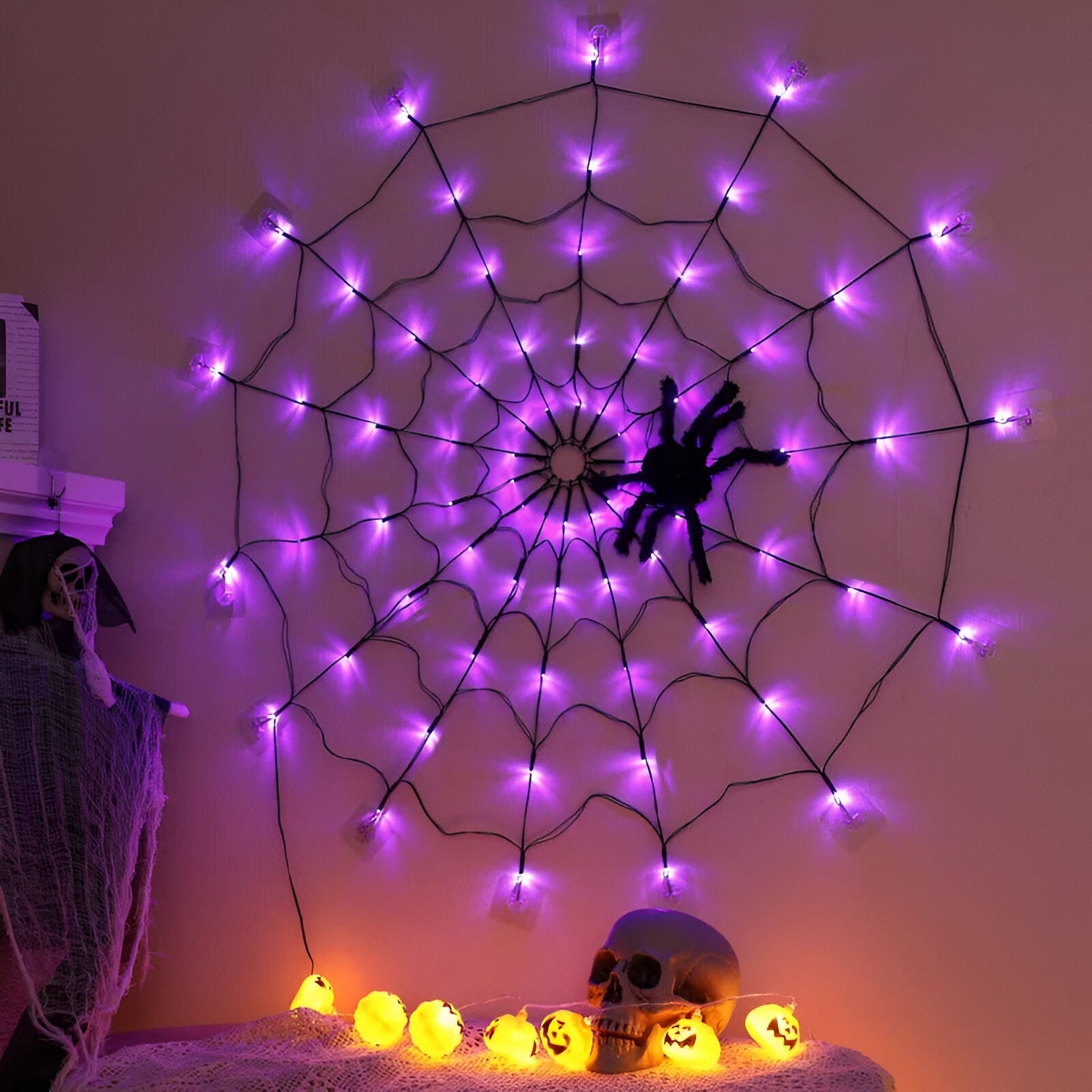 50% OFF | WebWraith™ | Spider-Web LED Garland