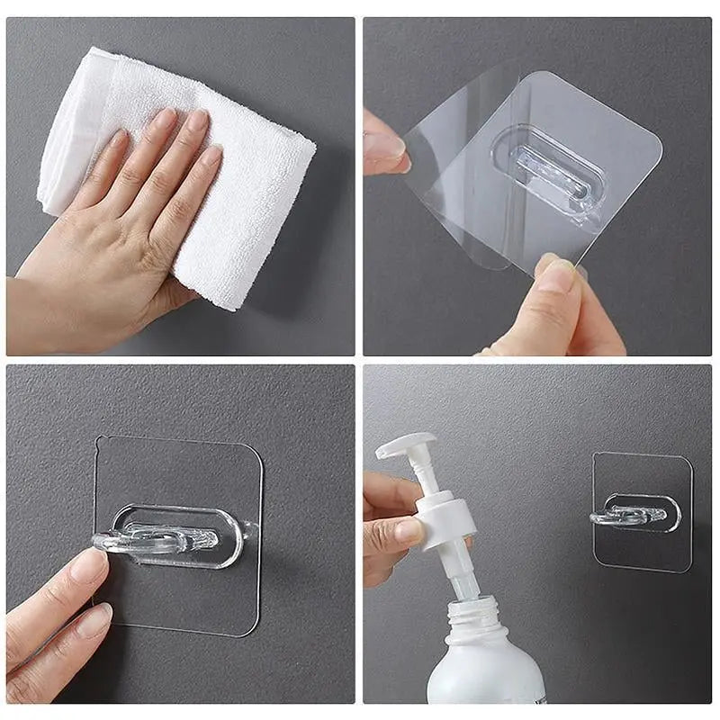 StickSphere™ | Self-adhesive hooks – no drilling, extra storage (set of 30).