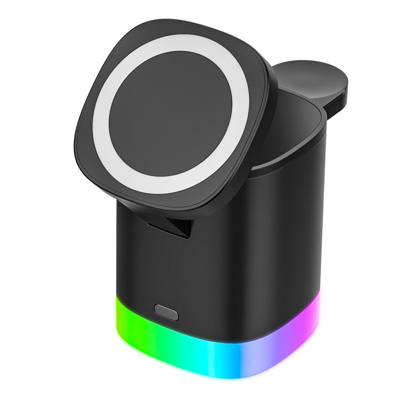 HexHub™ - 4-in-1 MagSafe Wireless Fast Charging Dock With RGB Lighting